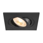 SLV New Tria 75 Faretti Aluminium Nero Piazza | Ritaglio 75mm - Adatto per 1x GU10 