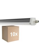 Confezione Multipack 10x Ledvance Stagna Reglette Stagna FLEX Cablaggio Entra/Esci 42W 6800lm - 830 Luce Calda - | IP66 - Sostitutiva 2x58W